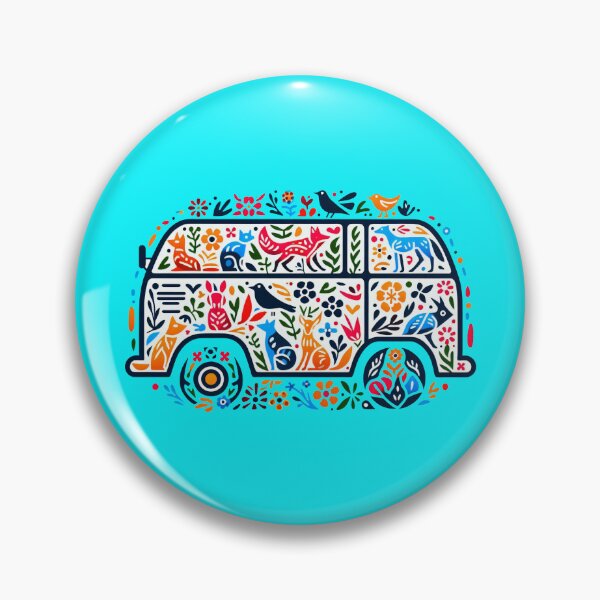 Item preview, Scandinavian Folk Art Campervan designed and sold by FOLK ART FUSION by heidiannemorris.