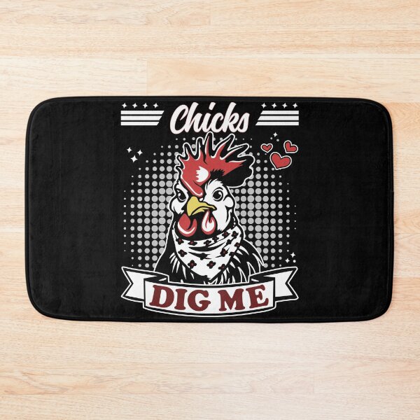 Item preview, Chicks Dig Me | Cool and Funny Rooster - Black designed and sold by PearlMoonGrapes.
