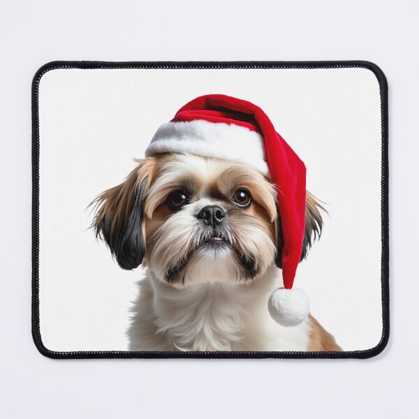 Item preview, Funny Shih Tzu Wearing Christmas Hat designed and sold by LazyOwlStore.