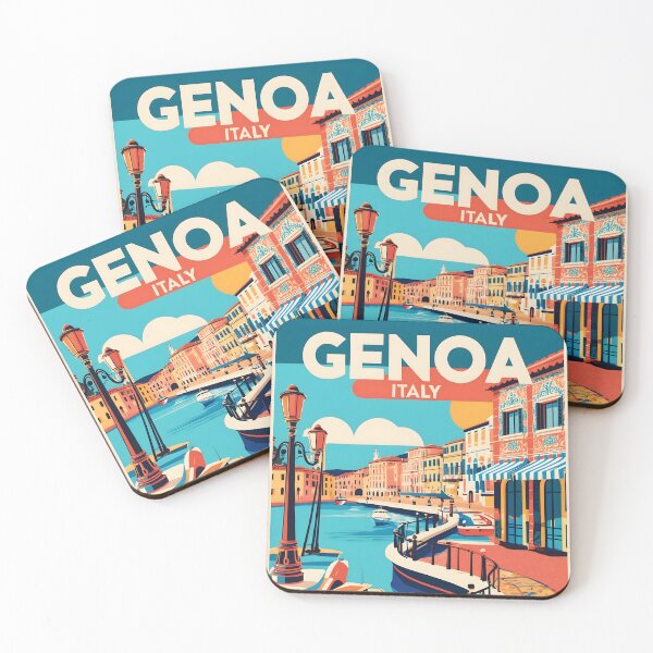 Item preview, Genoa Italy Vintage Travel Tourism  designed and sold by TravelersGems.
