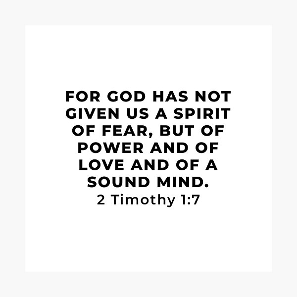 Item preview, 2 Timothy 1:7 Bible Verse designed and sold by SoulQuot.