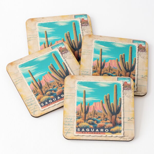 Item preview, Saguaro National Park Postcard Vintage Retro Travel designed and sold by TravelPostcardGems.