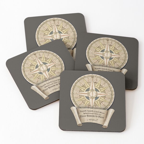 Item preview, North, South, East, West. Wherever You Go, Free Roam is Best. designed and sold by robotrobotROBOT.