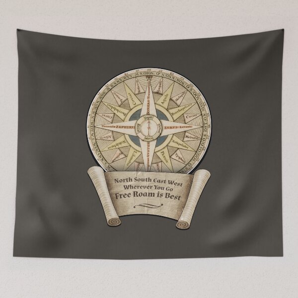 Item preview, North, South, East, West. Wherever You Go, Free Roam is Best. designed and sold by robotrobotROBOT.