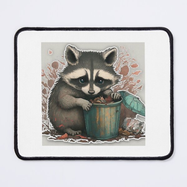 Item preview, Baby Racoon Rummaging Through Trashcan designed and sold by GabrielWest.