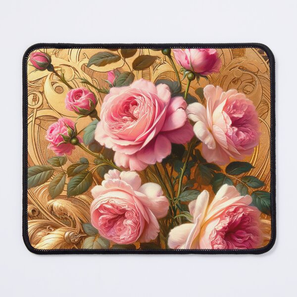 Item preview, Pink Roses Alphonse Mucha designed and sold by maniacfitness.