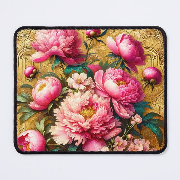 Item preview, Alphonse Mucha Pink Peonies designed and sold by maniacfitness.