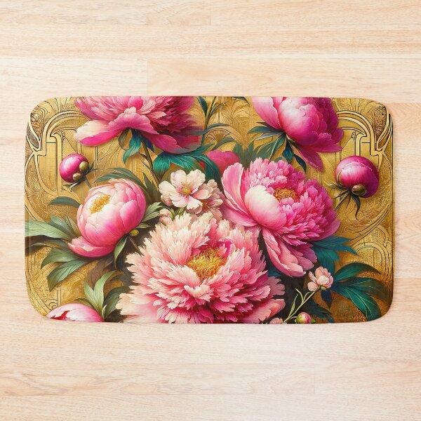 Item preview, Alphonse Mucha Pink Peonies designed and sold by maniacfitness.