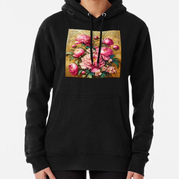 Aperçu de l'œuvre Pivoines roses d'Alphonse Mucha créée et vendue par maniacfitness.