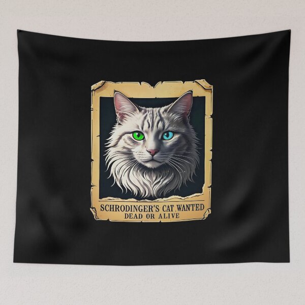 Item preview, Schrodinger's Cat Wanted designed and sold by ElenaHrubes.