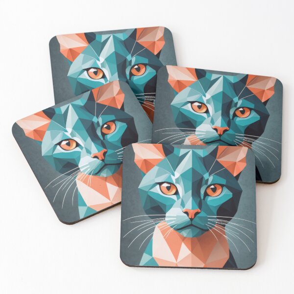 Item preview, Purrfect Polygons designed and sold by watwateroo.