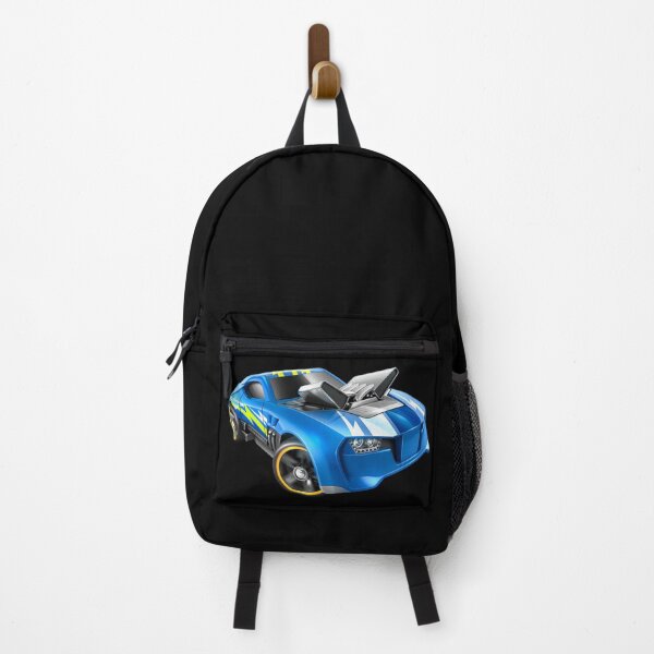 Item preview, Blue road racing car with butterfly wing hood scoop. designed and sold by claireseyeview.