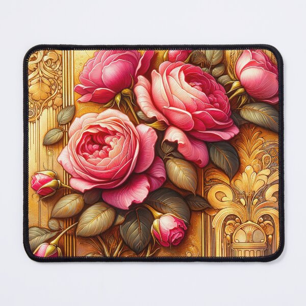 Item preview, Alphonse Mucha Pink Roses designed and sold by maniacfitness.