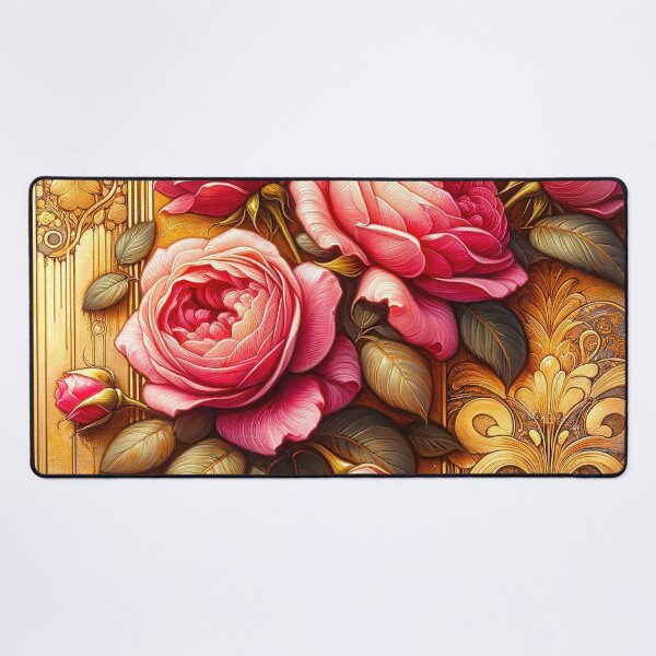 Item preview, Alphonse Mucha Pink Roses designed and sold by maniacfitness.