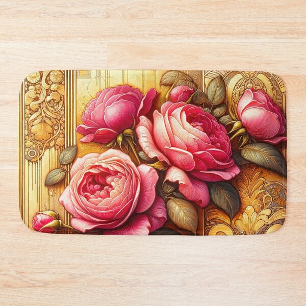 Item preview, Alphonse Mucha Pink Roses designed and sold by maniacfitness.