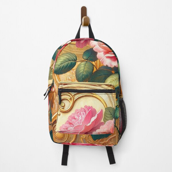 Item preview, Alphonse Mucha Pink Flowers designed and sold by maniacfitness.