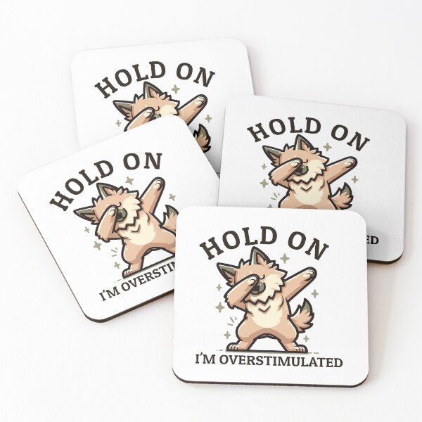 Item preview, Hold On I'm Overstimulated, Retro German Shepherd Funny Dog , Meme designed and sold by svarupa.