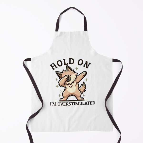 Item preview, Hold On I'm Overstimulated, Retro German Shepherd Funny Dog , Meme designed and sold by svarupa.