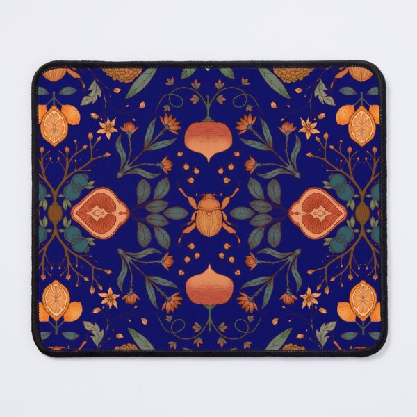 Item preview, Beetles and fruit (royal blue) designed and sold by Sydney  Bradshaw.