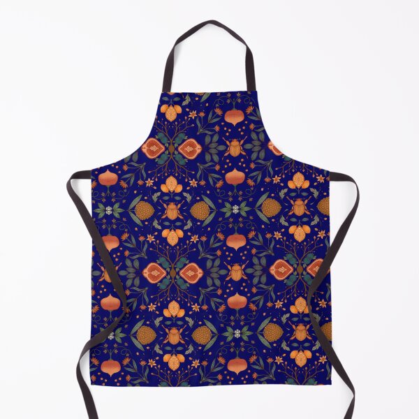 Item preview, Beetles and fruit (royal blue) designed and sold by Sydney  Bradshaw.