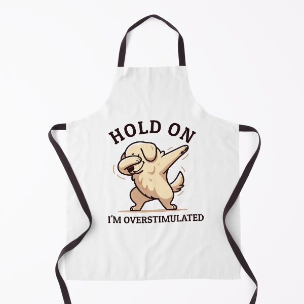 Item preview, Hold On I'm Overstimulated, Retro Labrador Retriever Funny Dog , Meme designed and sold by svarupa.