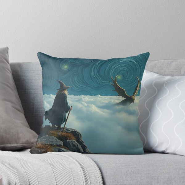 Item preview, Wizard and Lovecraftian beast in van gogh style designed and sold by MartialArtisan.