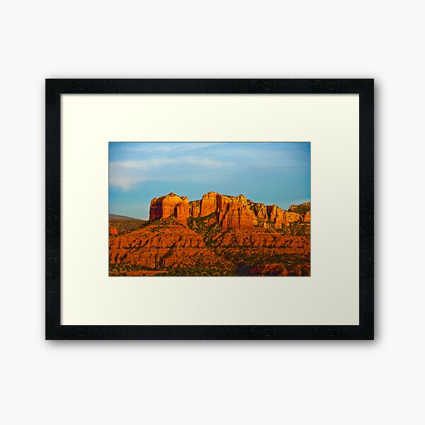 Dusk Over the Sedona Valley Framed Art Print