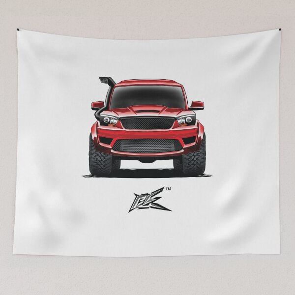 Item preview, widebody mahindra scorpio red  designed and sold by NaquashM.