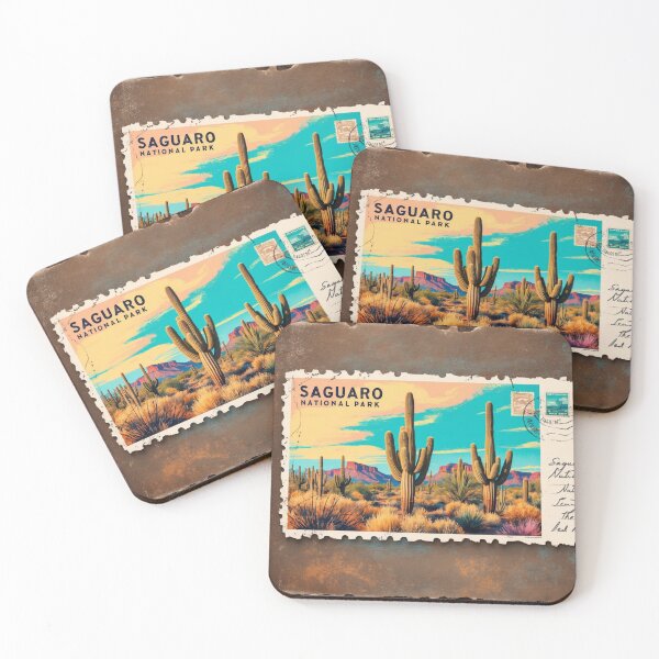 Item preview, Saguaro National Park Postcard Vintage Retro Travel designed and sold by TravelPostcardGems.