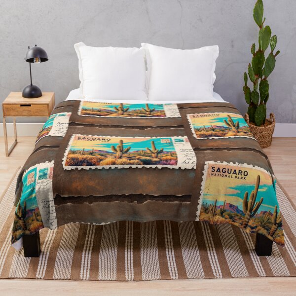 Item preview, Saguaro National Park Postcard Vintage Retro Travel designed and sold by TravelPostcardGems.