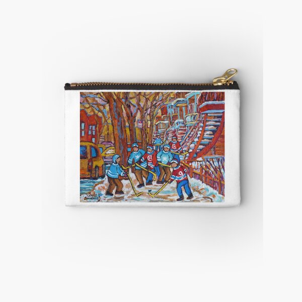 Item preview, STAIRCASE PAINTING FOR SALE MONTREAL VERDUN PLATEAU MONT ROYAL WINTER SCENES QUEBEC ART C SPANDAU designed and sold by Carole  Spandau.