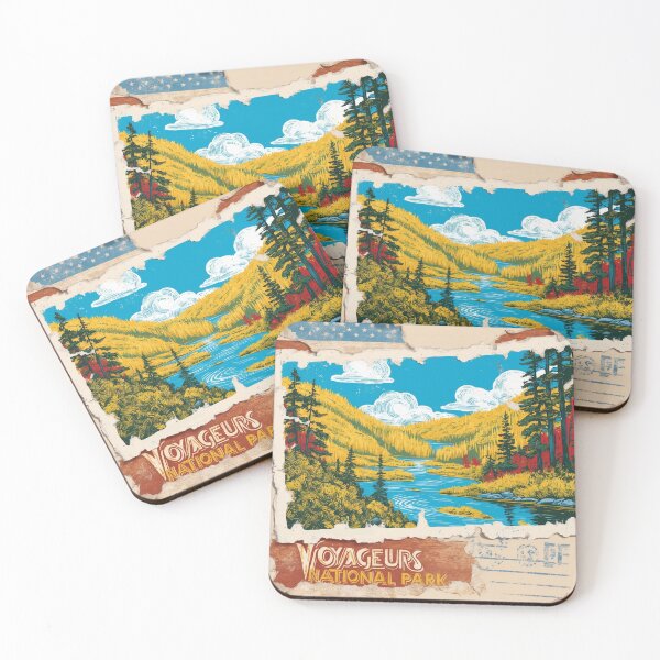 Item preview, Voyageurs National Park Postcard Vintage Retro Travel designed and sold by TravelPostcardGems.