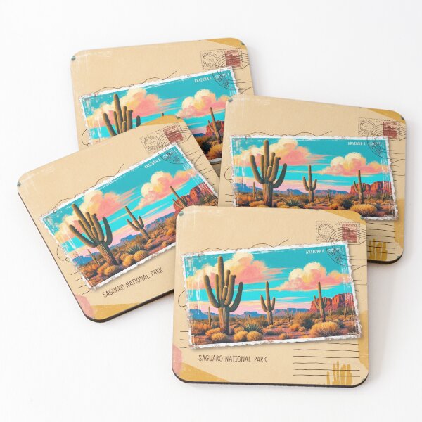 Item preview, Saguaro National Park Postcard Vintage Retro Travel designed and sold by TravelPostcardGems.