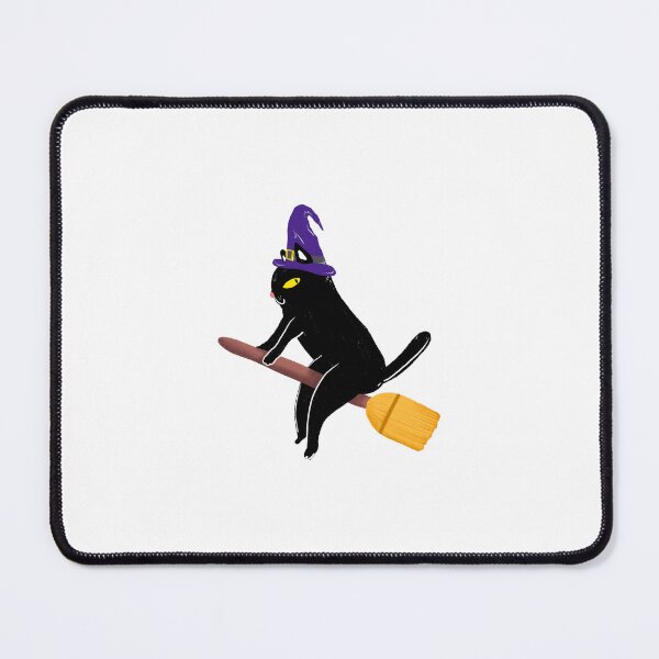 Item preview, Black cat wearing a witch hat designed and sold by ArndtDesign.
