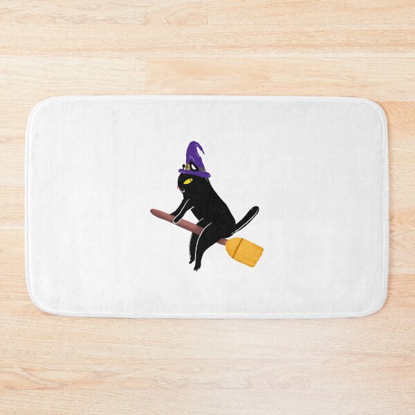 Item preview, Black cat wearing a witch hat designed and sold by ArndtDesign.
