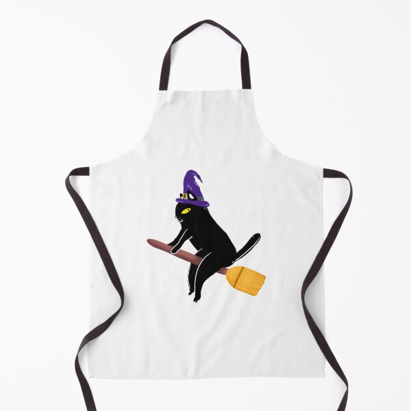 Item preview, Black cat wearing a witch hat designed and sold by ArndtDesign.