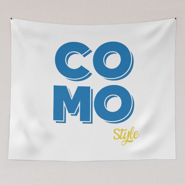 Item preview, COMO Style Logo Design in Blue Text Graphic designed and sold by Samuel-Rox.