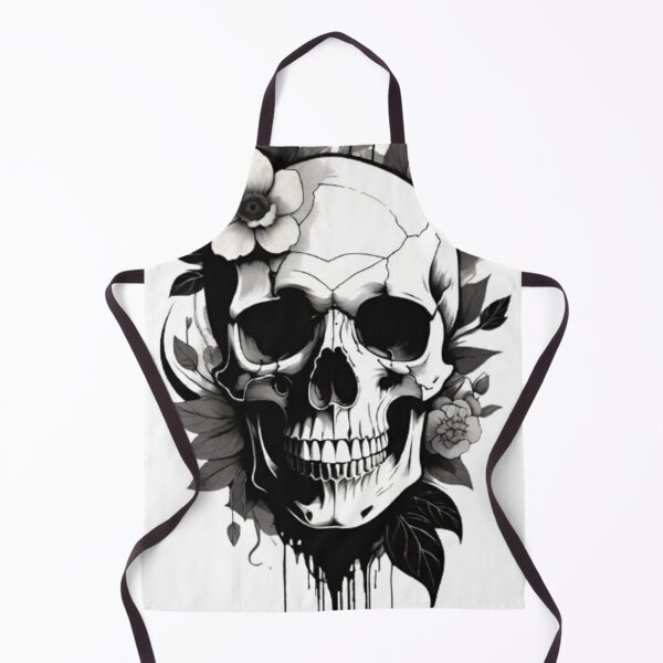 Item preview, skull and  flowers ink art designed and sold by optimusprime39.