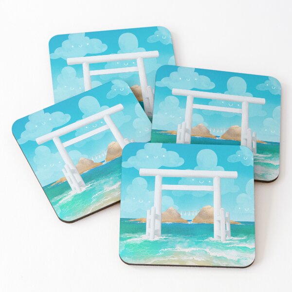 Item preview, Fukuoka Itoshima Japan White Torii Gate designed and sold by SugarMochi.