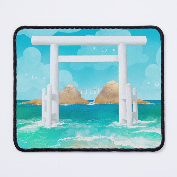 Item preview, Fukuoka Itoshima Japan White Torii Gate designed and sold by SugarMochi.