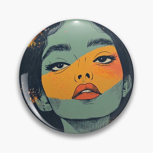 Item preview, Portrait woman with sun, collage style designed and sold by NordicArtPrint.