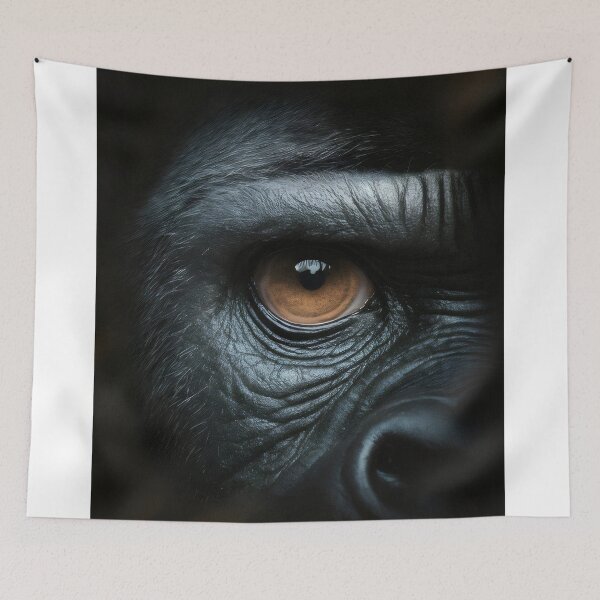Item preview, The mysterious look of a gorilla. designed and sold by MyHappyArtShop.