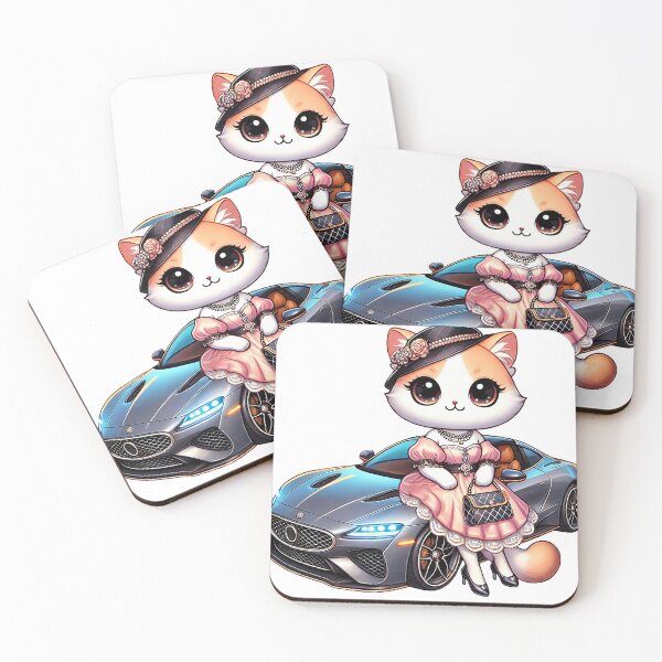 Item preview, Fashionable Cat with Luxury Car designed and sold by Chokhdi289shop.