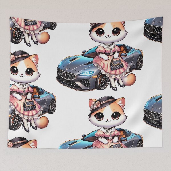 Item preview, Fashionable Cat with Luxury Car designed and sold by Chokhdi289shop.