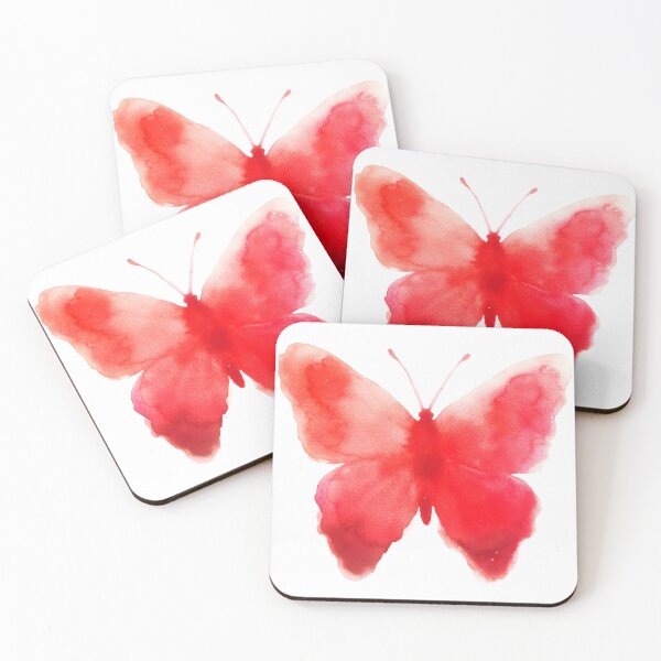 Item preview, Watercolor simple red butterfly designed and sold by Boggar.