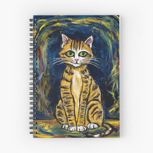 Artikelvorschau, Katze im Munch-Stil entworfen und verkauft von whitecat23.