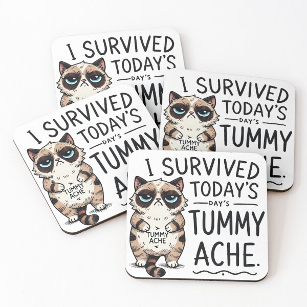 Item preview, I Survived Today's Tummy Ache T-Shirt designed and sold by BECCdesigns.