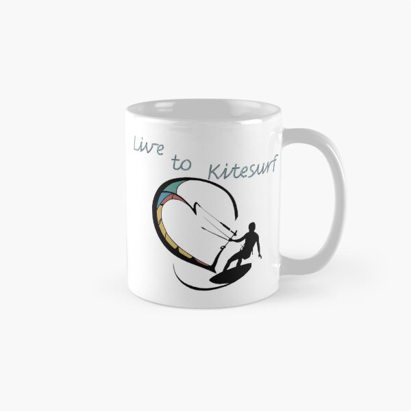 Item preview, Kitesurfing Heart Silhouette - Live to Kitesurf Design  designed and sold by StyleFused.