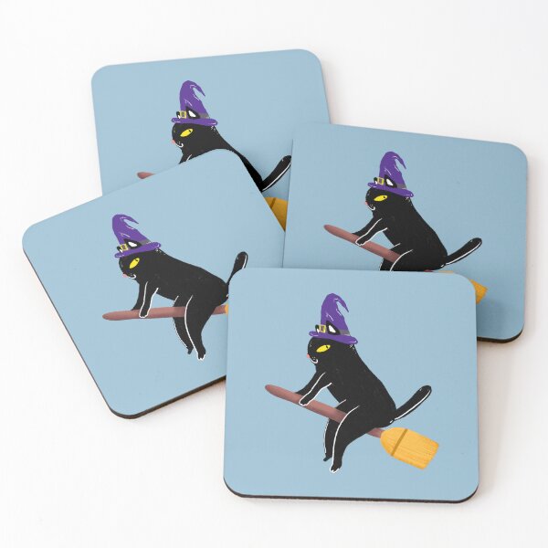 Item preview, Black cat as witch. designed and sold by ArndtDesign.