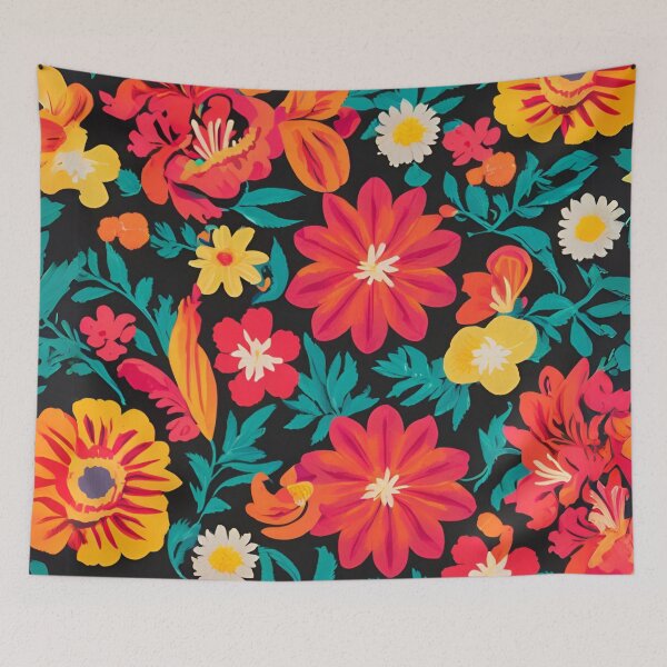 Item preview, Mexican floral elegance in watercolor designed and sold by Omarupattern51.